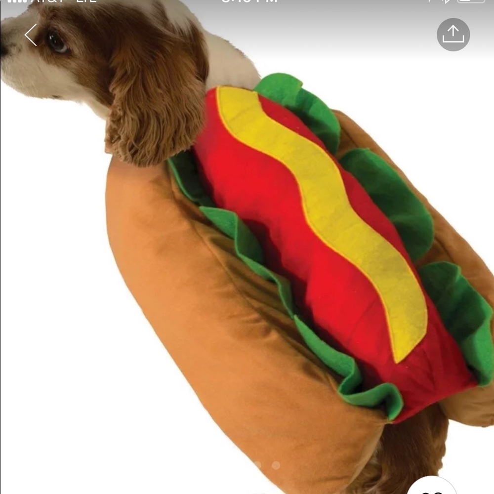 Hot Dog Pet Dog Costume NWT